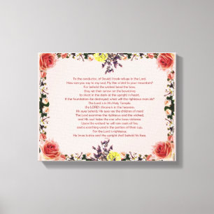 Toile Psaume 11, au chef d'orchestre, de David;