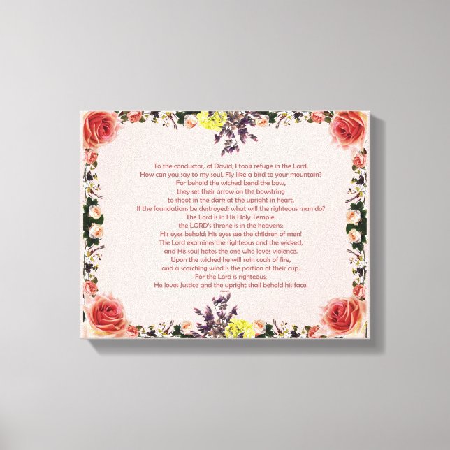 Toile Psaume 11, au chef d'orchestre, de David; (Recto)