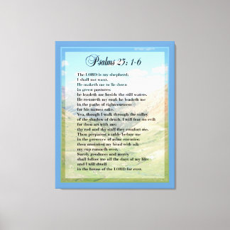 Toile Psaume 23:1-6 Écritures Imprimer