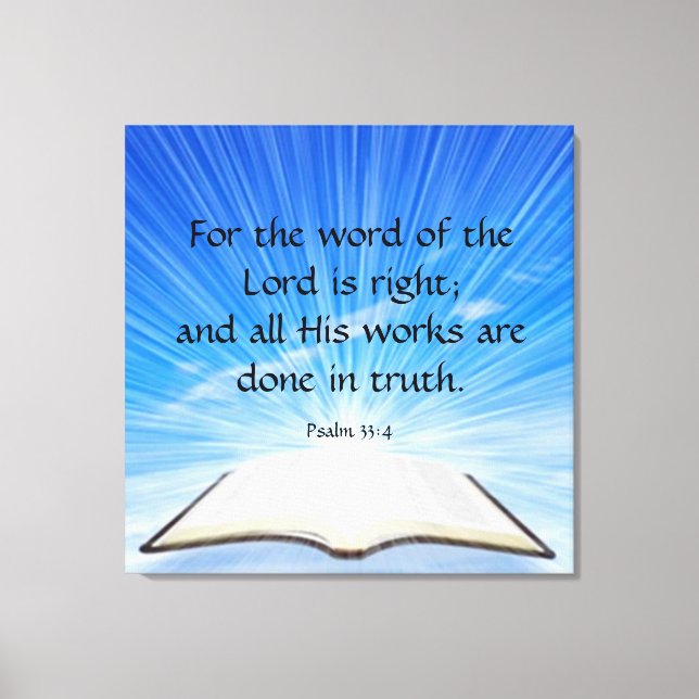 Toile Psaume 33:4 (Recto)