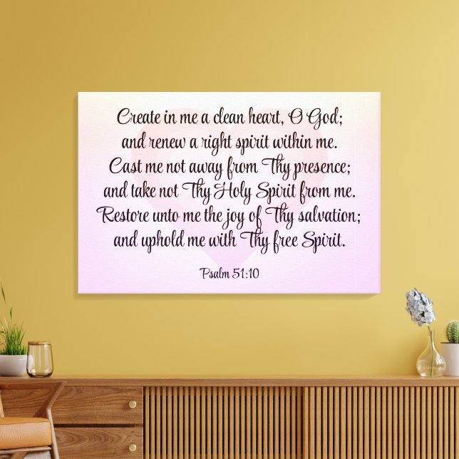 Toile Psaume 51:10-12 (Insitu(Salon))