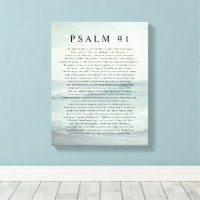 Psaume 91 Écriture Douce Bleu Aqua Plage Calme