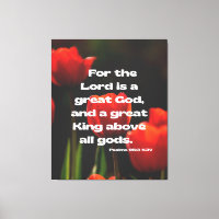 Psaumes 95:3 Bible Verse KJV Pic Wall Art