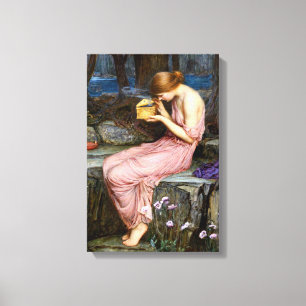 Toile Psyche ouvrant la boîte dorée, tableau de Waterhou