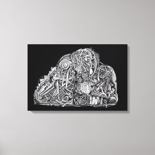 Toile Psycho Warrior, (Recto)