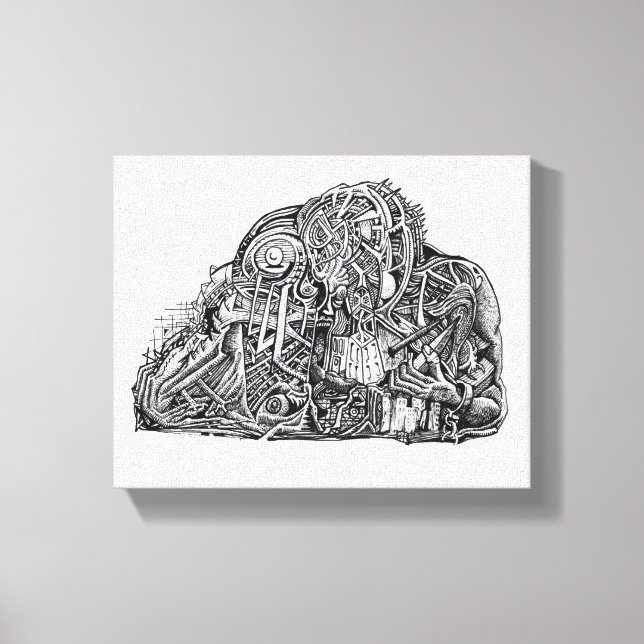 Toile Psycho Warrior, par Brian Benson (Recto)