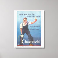 Publicité Chesterfield Cigarettes vintage