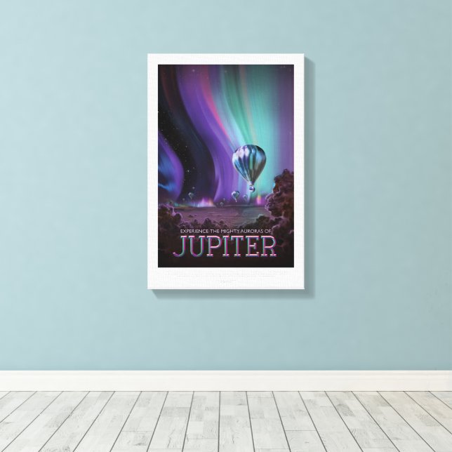 Toile Publicité de voyage de science-fiction, planète Ju (Insitu (Plancher de Bois))