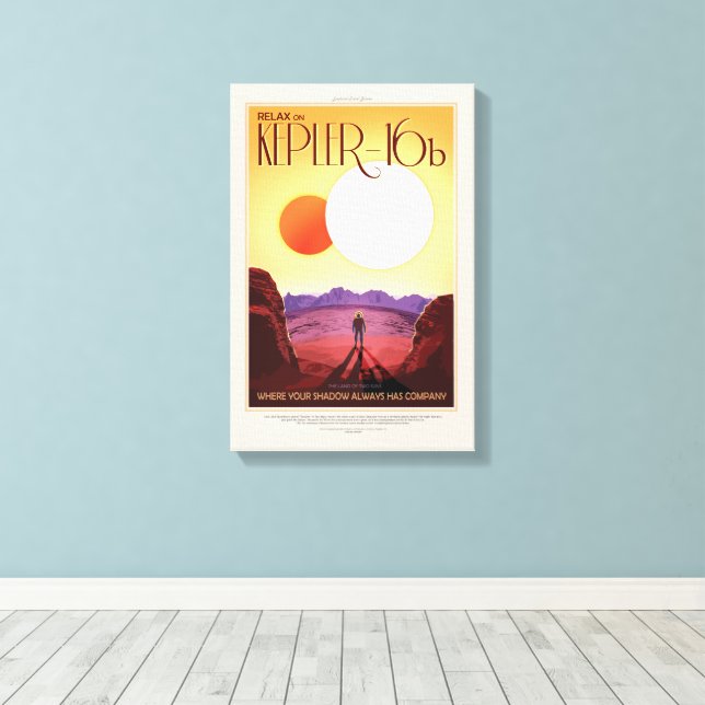 Toile Publicité de voyage de science-fiction, planète Ke (Insitu (Plancher de Bois))