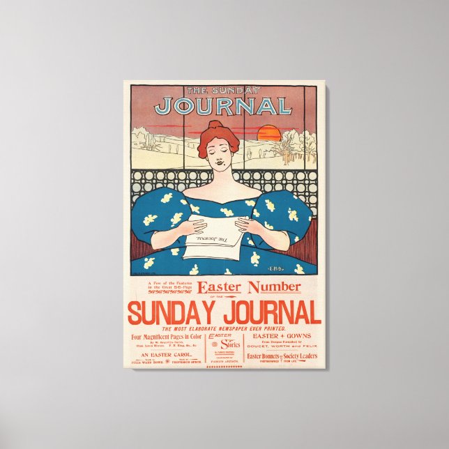 Toile Publicité du Sunday Journal (Recto)