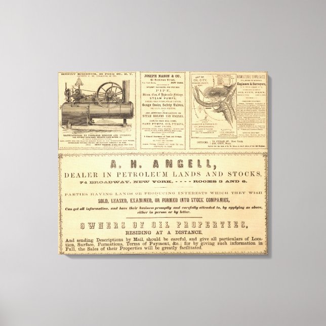 Toile Publicité New York (Recto)