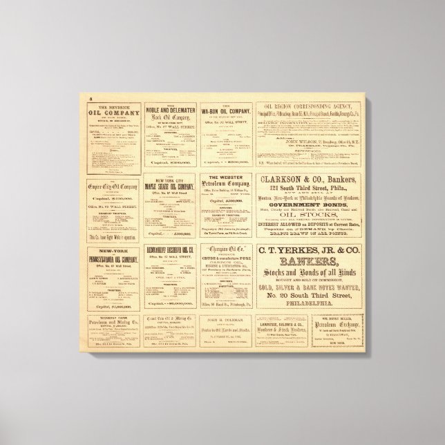 Toile Publicité pétrolière (Recto)