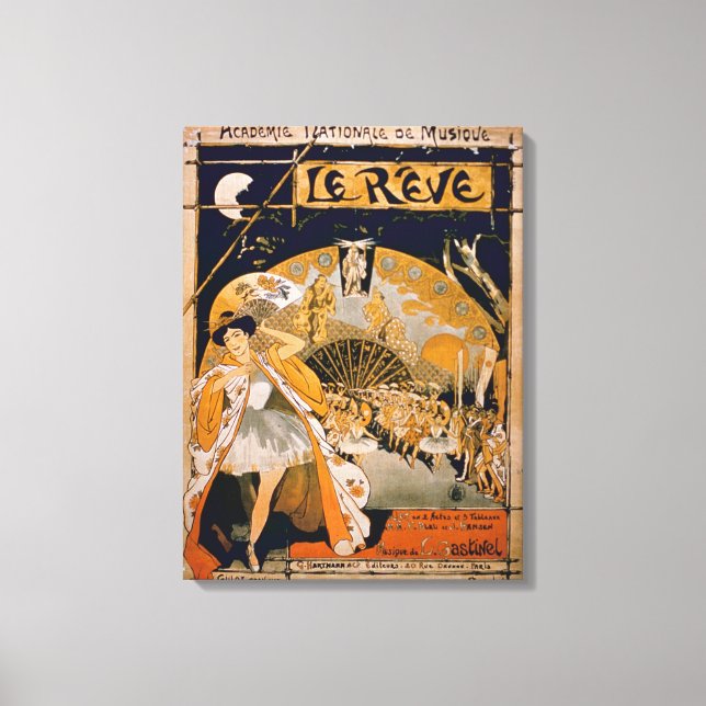 Toile Publicité pour la comédie musicale "The Dream", au (Recto)