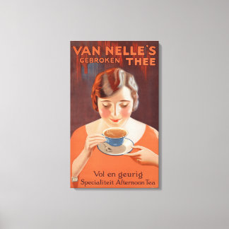 Toile Publicité pour la peinture à thé pour une femme vi