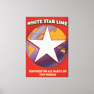 Toile Publicité pour le paquebot de la White Star Line.