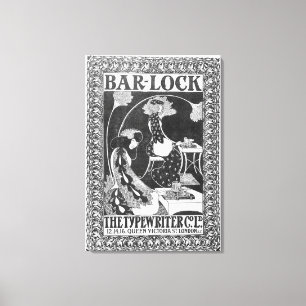 Toile Publicité pour les machines à écrire de