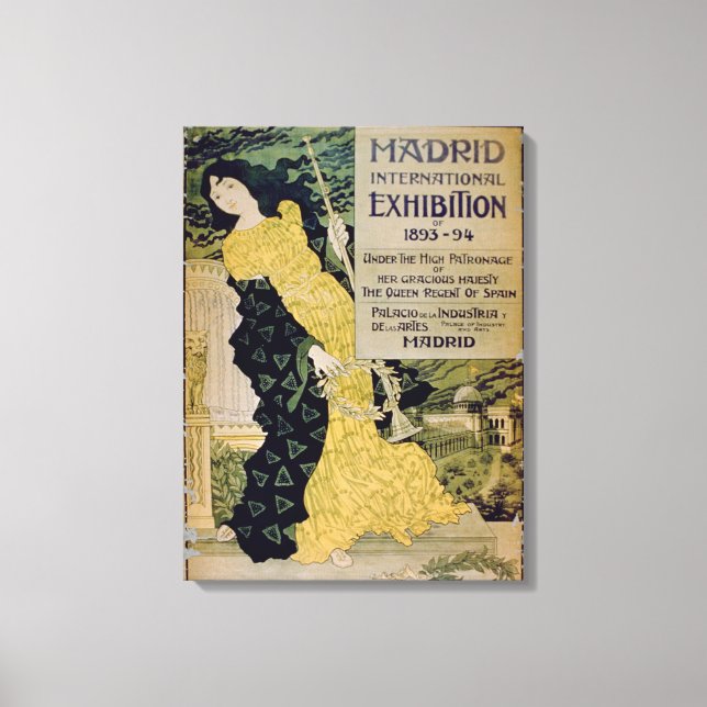 Toile Publicité pour l'Exposition Internationale de Madr (Recto)