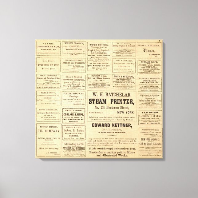 Toile Publicité pour l'huile (Recto)