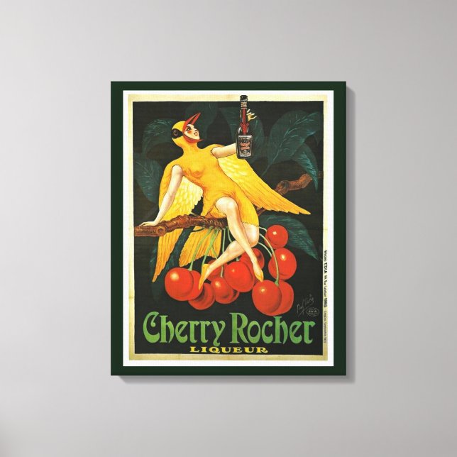 Toile Publicité vintage Cherry Rocher (Recto)
