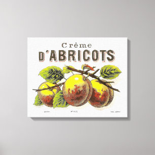Toile Publicité vintage Creme d'Abricots