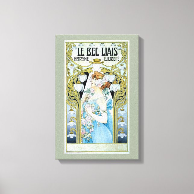 Toile Publicité vintage de lumière électrique (Recto)