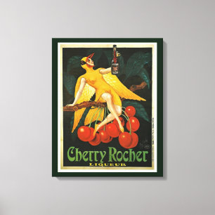 Toile Publicité vintage de Rocher de cerise