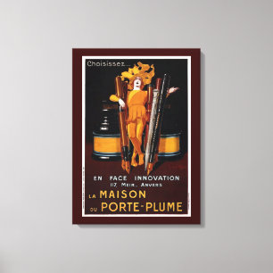 Toile Publicité vintage de stylo-plume