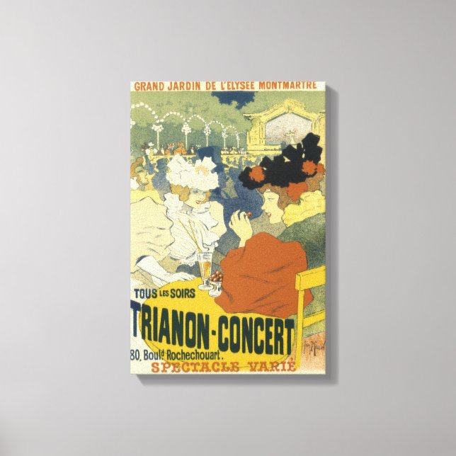 Toile Publicité vintage Trianon-Concert (Recto)