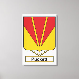 Toile Puckett Family Crest