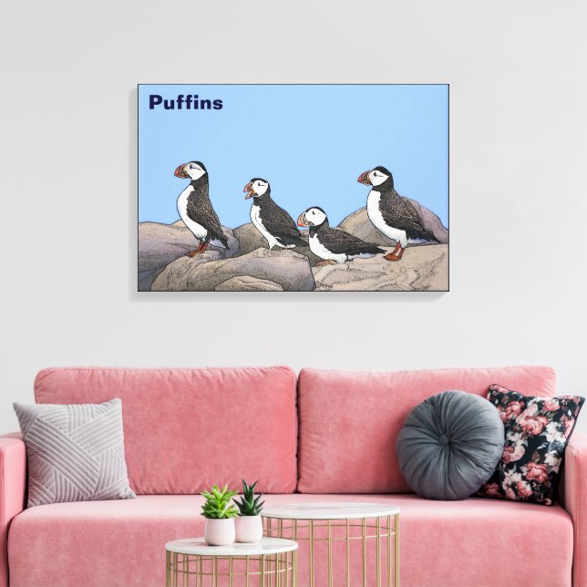 Toile Puffins de l'Atlantique (Insitu(Salon))