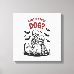Toile Puis-je caresser ce chien Halloween