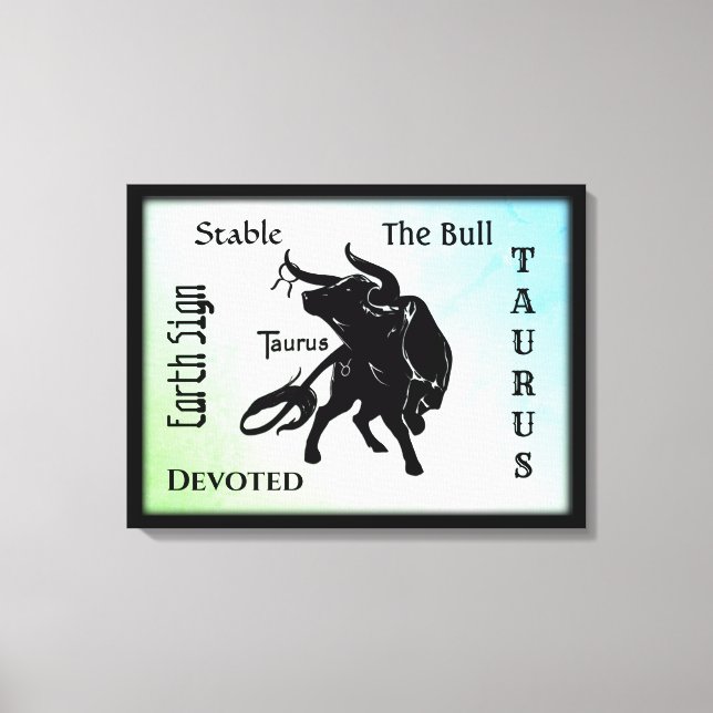 Toile Puissant Taureau le zodiaque du Taureau (Recto)