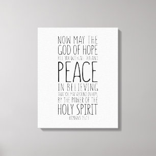 Toile Puisse Le Dieu De L'Espoir, Romains 15:13