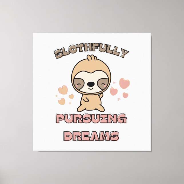 Toile Punition d'animal de paresse mignon (Recto)