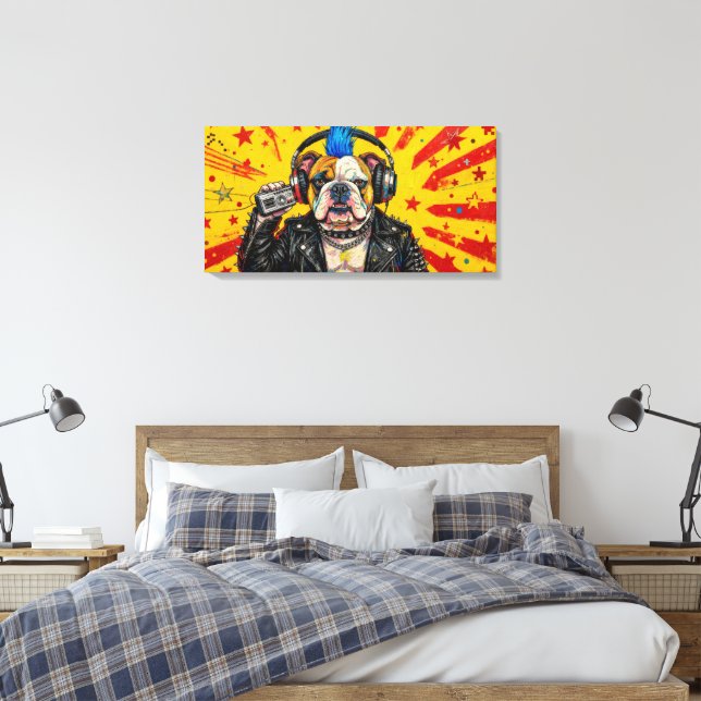 TOILE PUNK ROCK FOREVER-BULL DOG-5 (Insitu(Chambre))