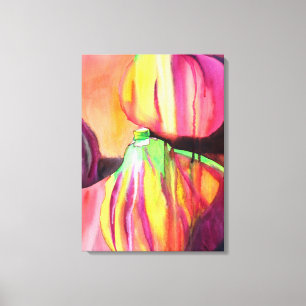 Toile Purple Figs aquarelle art original goutte peinture