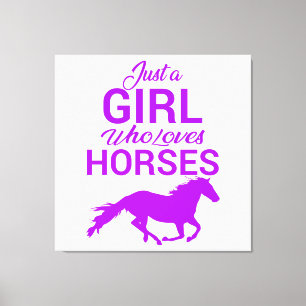 Toile Purple Juste Une Fille Qui Aime Les Chevaux