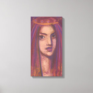 Toile Purple Voile Est Orientale Portrait Peinture