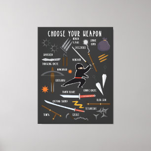 Toile Puzzle de armes de ninja