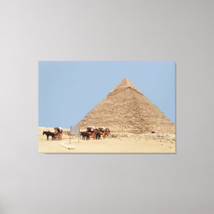 Toile Pyramide de Khafre et chapelet de chars
