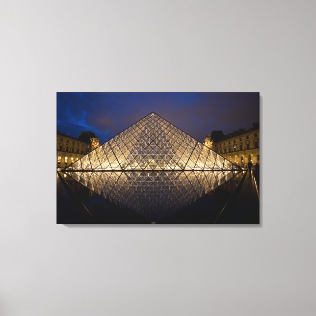 Toile Pyramide du Louvre par l'architecte I.M. Pei à (Recto)