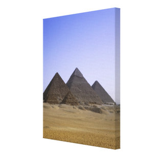 Toile Pyramides dans le désert le Caire, Egypte