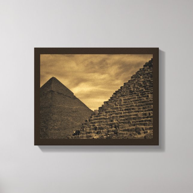 Toile Pyramides du coucher du soleil (Recto)