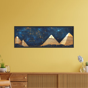 Toile Pyramides égyptiennes Ciel de nuit Mur - Cosmic Ci