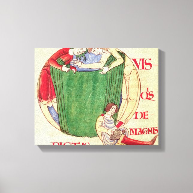 Toile "Q" initial historique représentant des drapeaux (Recto)