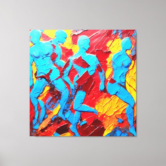 Toile Quadro Abstrato em Canvas A Reconstrução Humana (Recto)