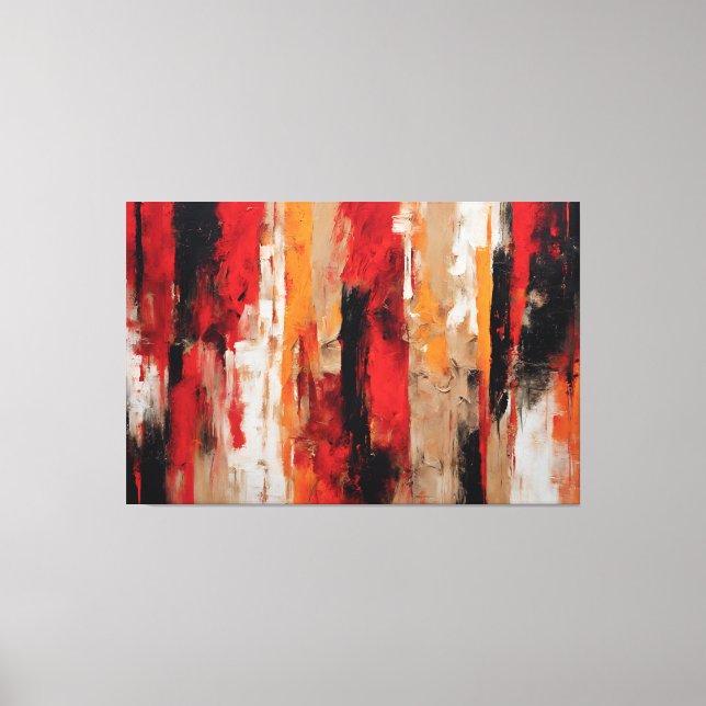 Toile Quadro Abstrato Vermelho, preto etc... em Canvas (Recto)
