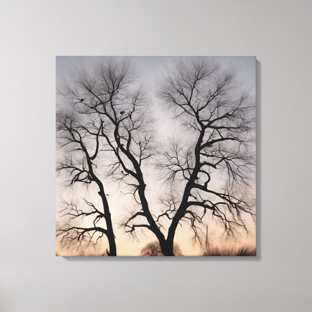 Toile Quadro Árvore seca no deserto (Recto)