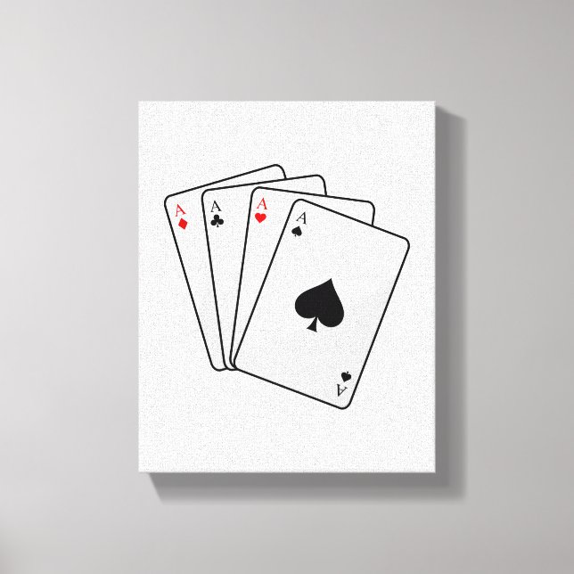 Toile Quadruplets Aces Poker cartes à Poker (Recto)
