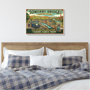 Toile Quai Historique du Canal de Sowerby Bridge, Art Vi